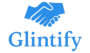 Glintify Logo handshake with the text "Glintify" under it.